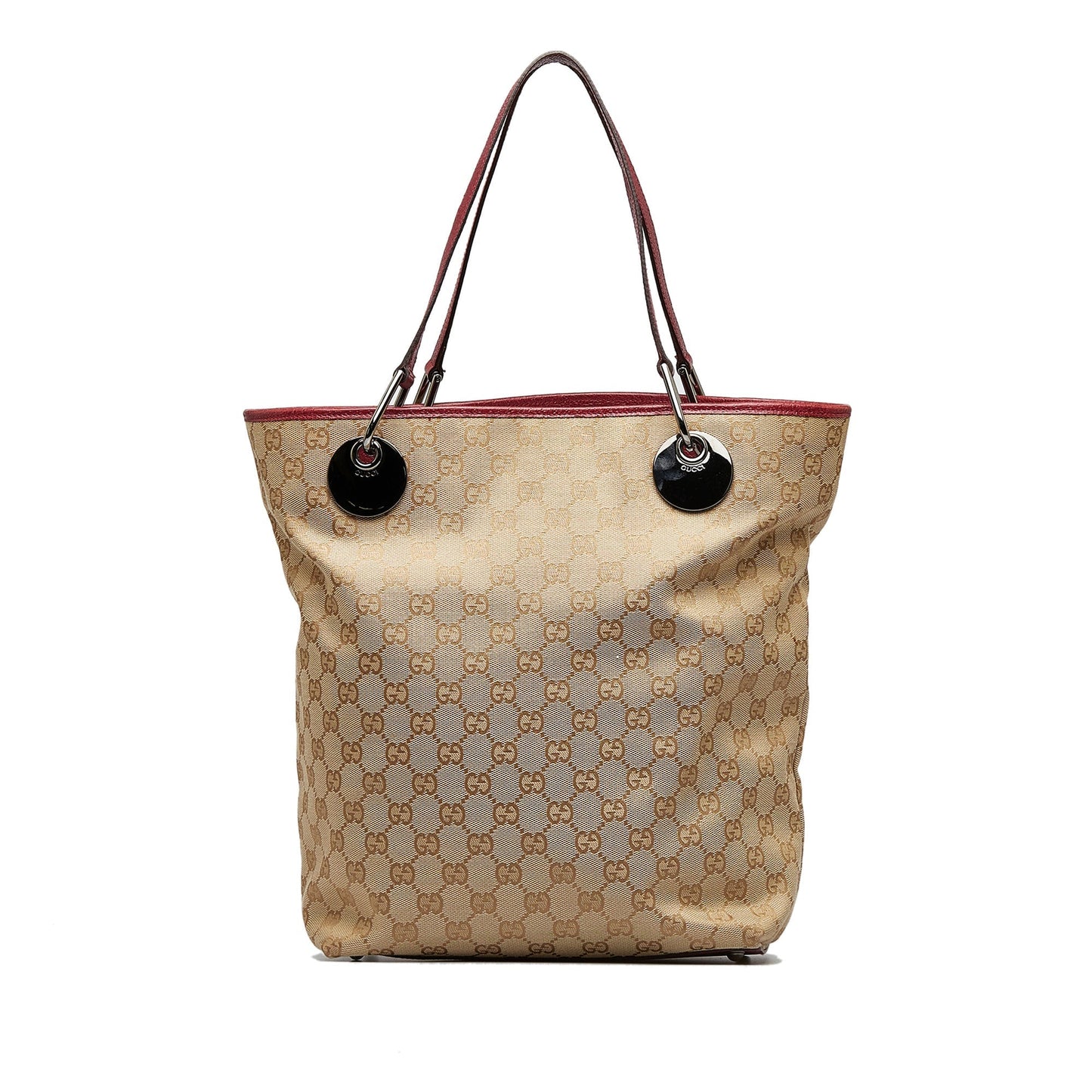 Gucci Tan Leather Canvas Tote Style 2
