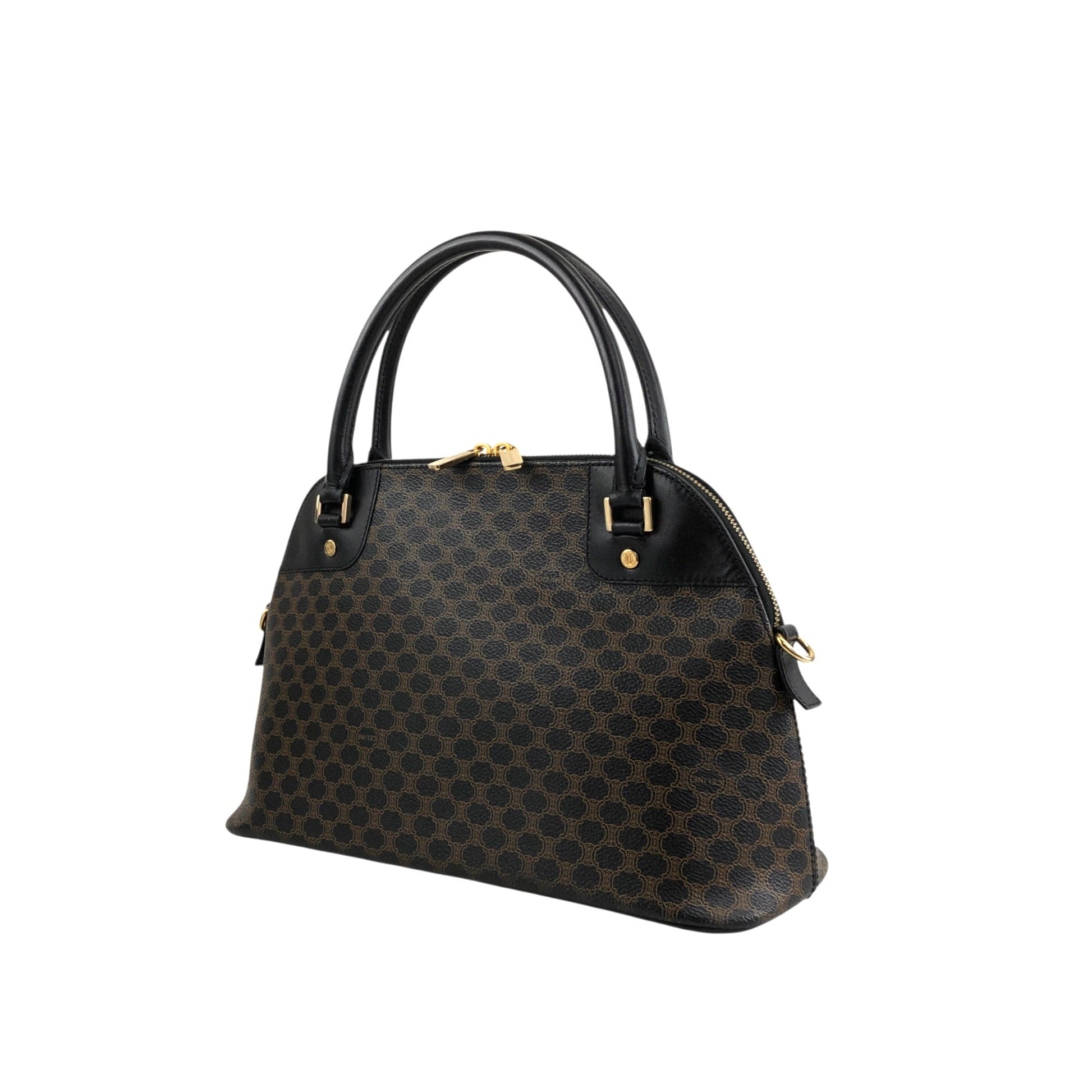 CELINE Macadam Two-way Handbag Shoulder bag Black zmn3dz