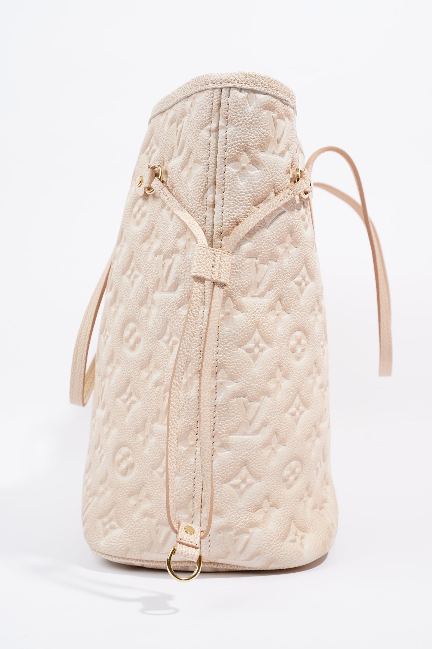 Louis Vuitton Neverfull MM Pale Beige Monogram Empreinte Leather Tote