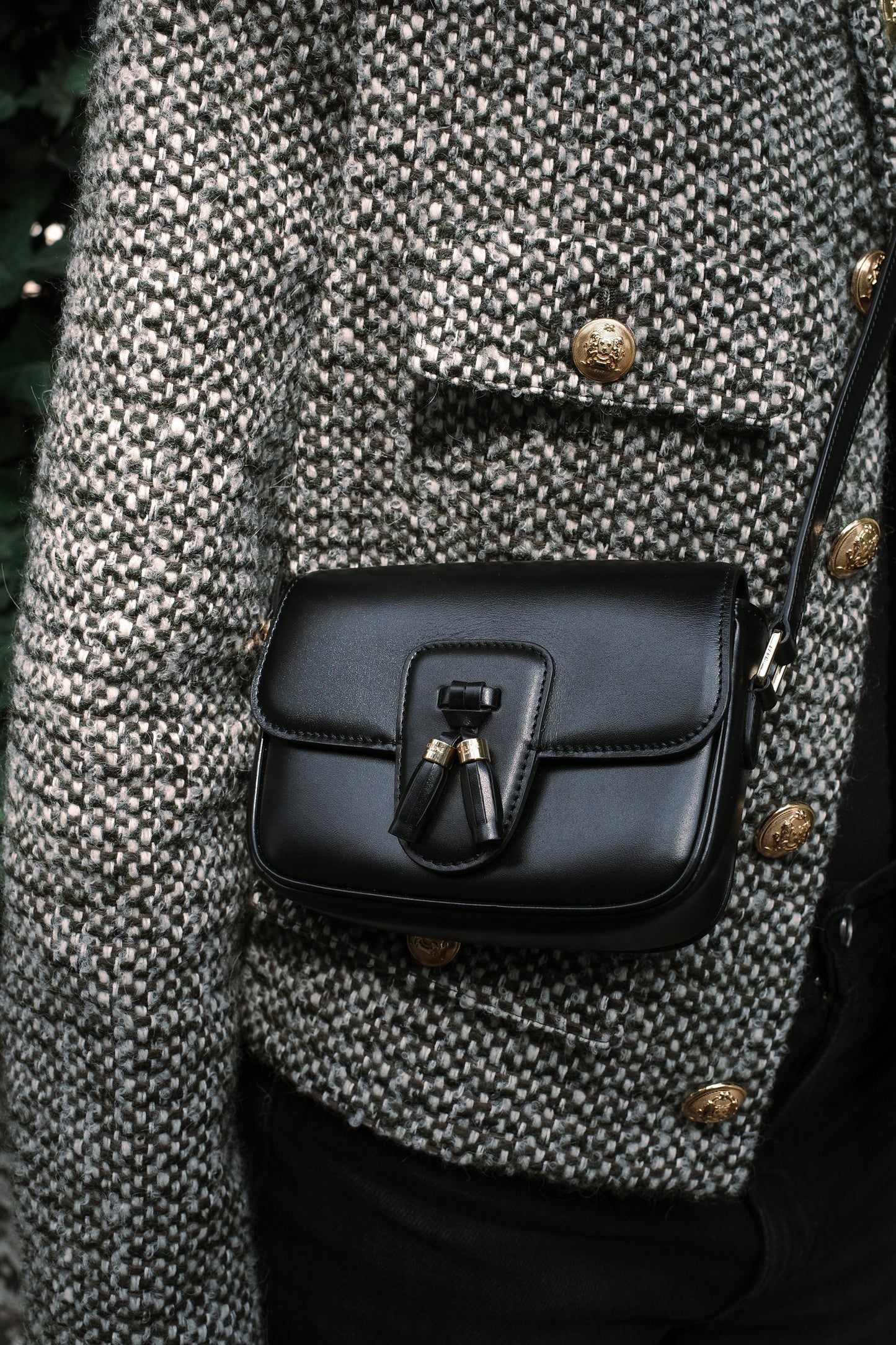CELINE Teen Tassel Bag Black