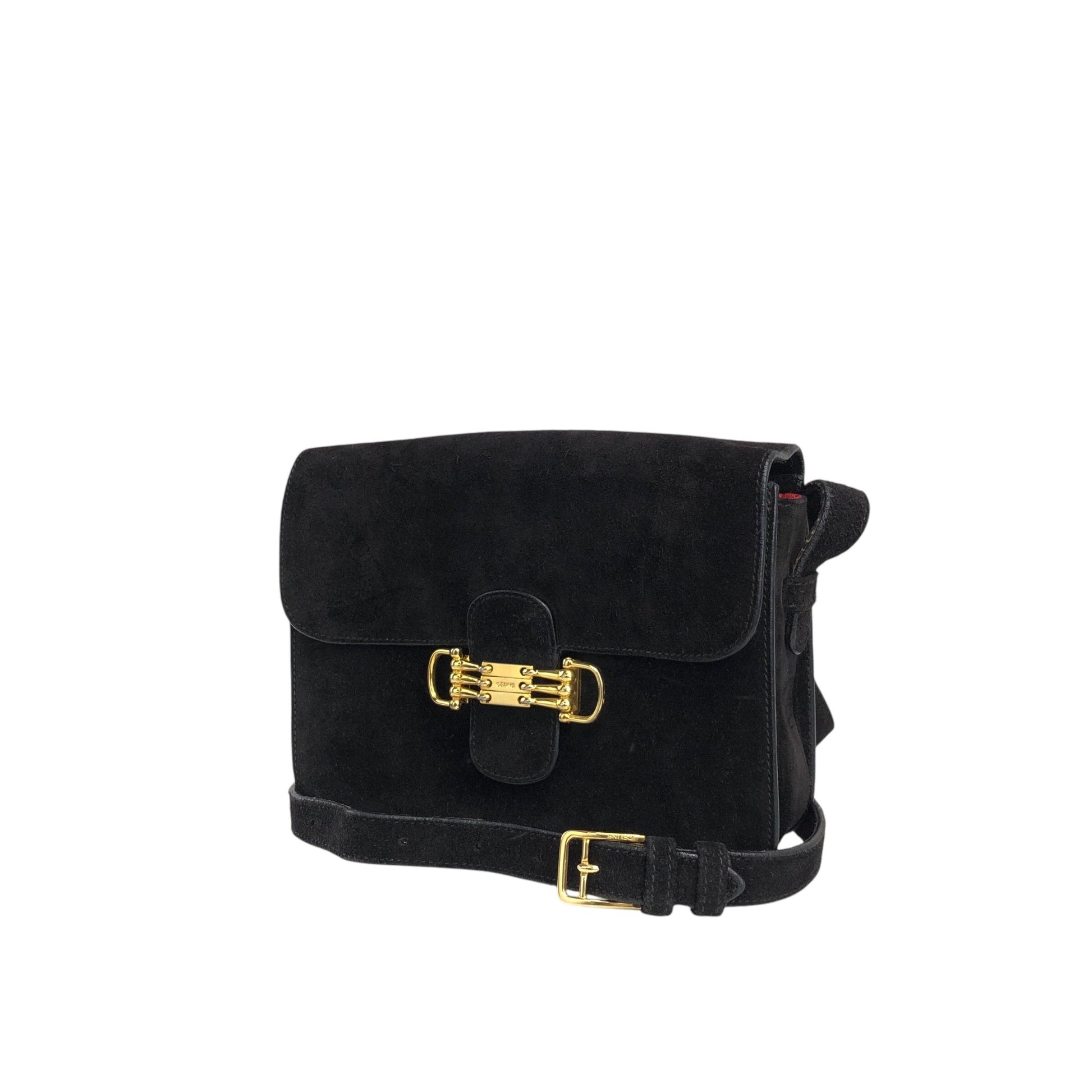 CELINE Horse Bit Shoulder bag Black yffeiu