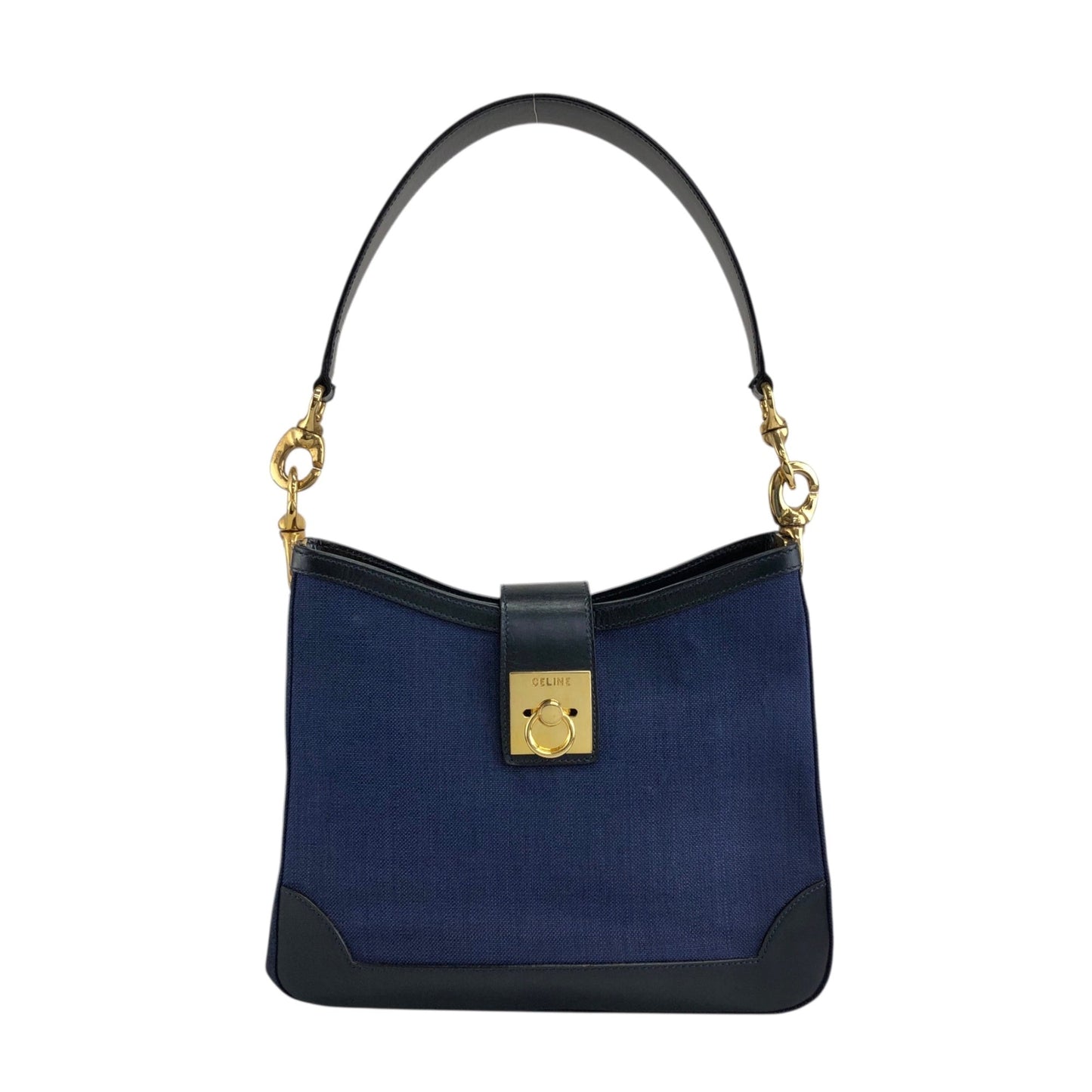 CELINE Gancini Shoulder bag Navy nnpwss