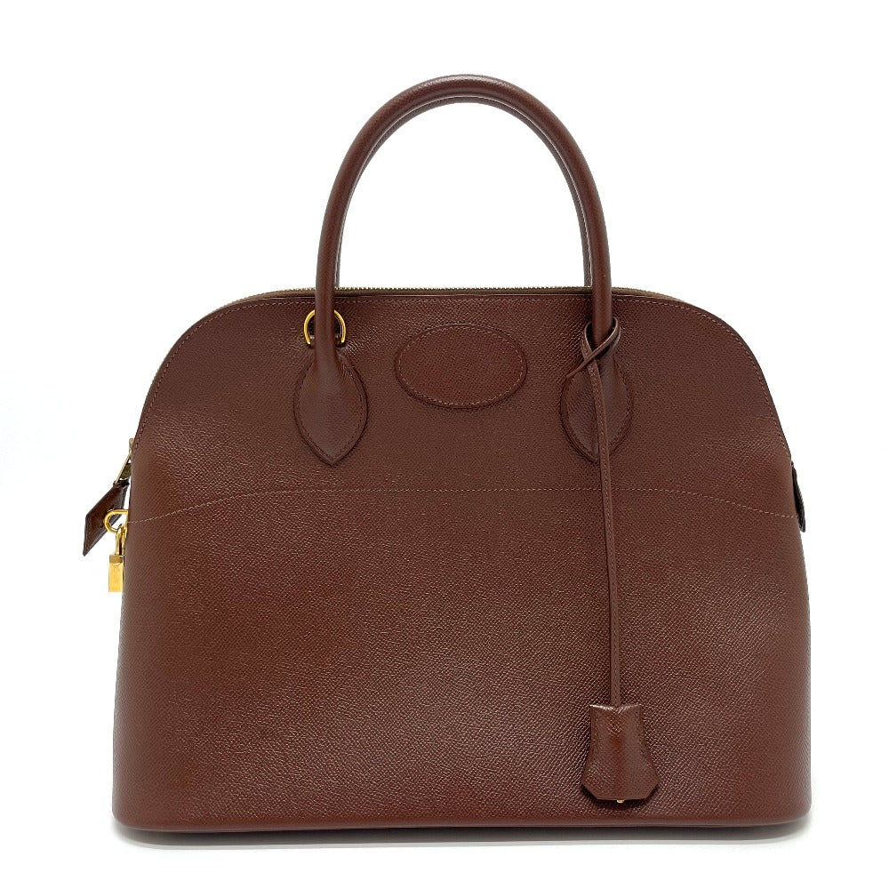 HERMES Handbag leather Brown Bored 35 Women