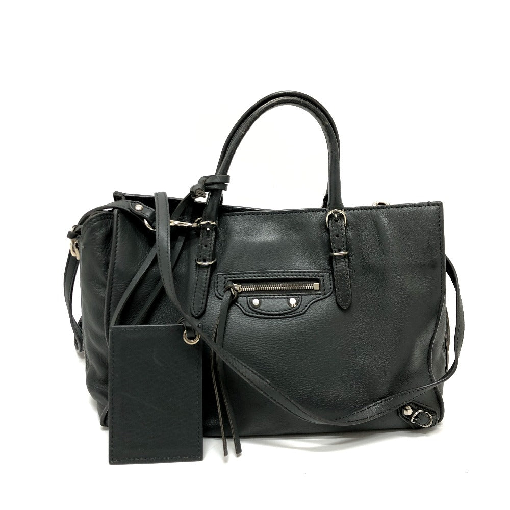 BALENCIAGA Handbag 370926 leather gray paper Women