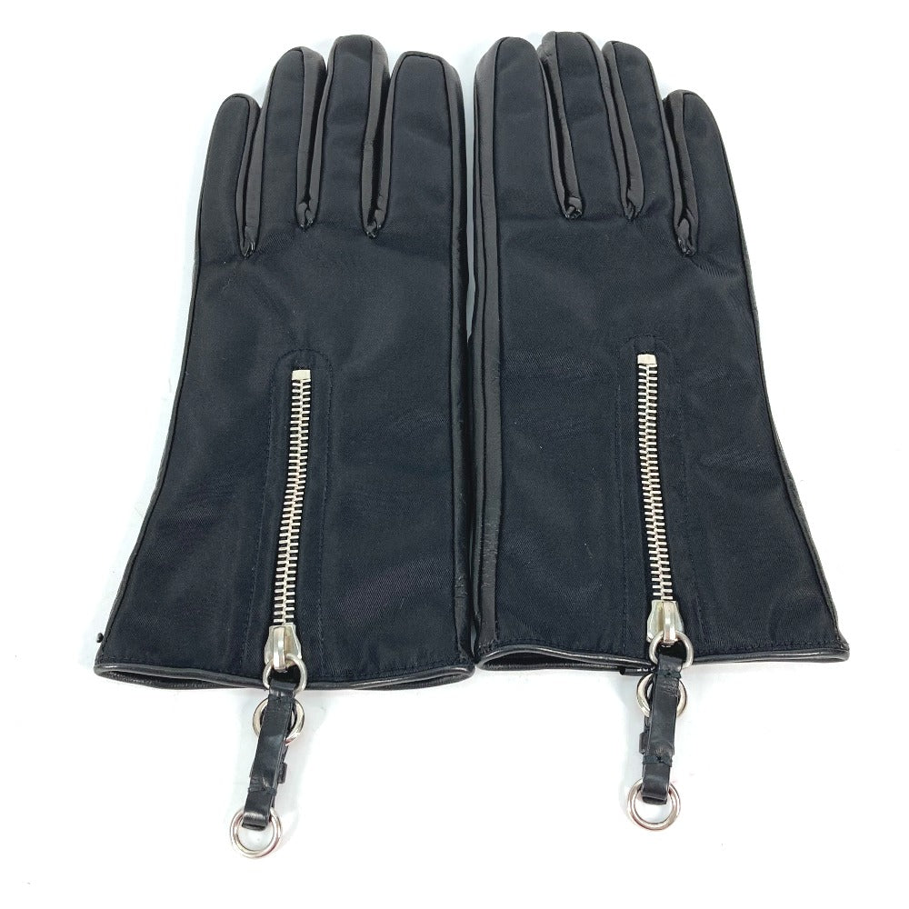 PRADA gloves lambskin black Glove mens 8