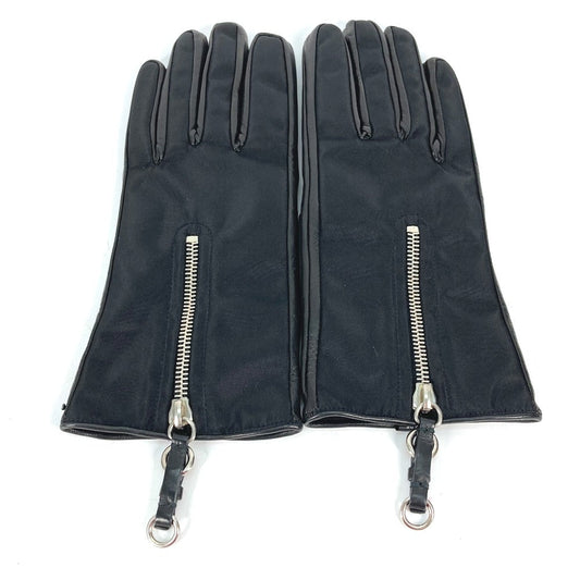 PRADA gloves lambskin black Glove mens 8
