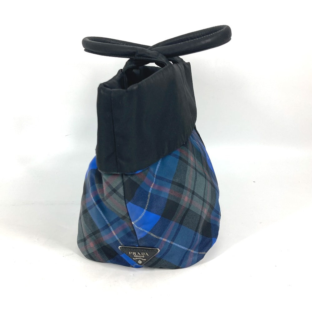 PRADA Shoulder Bag Nylon black check Bag Women