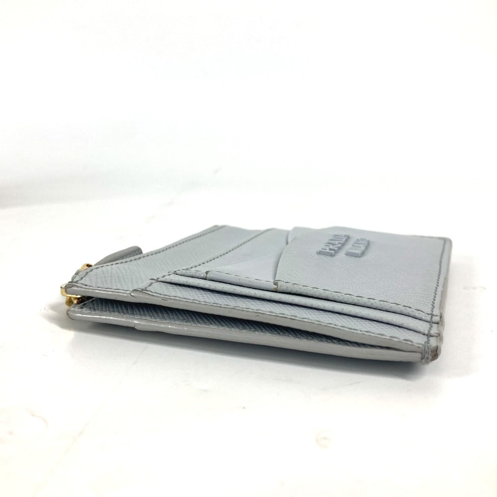PRADA Coin case saffiano leather blue logo Women