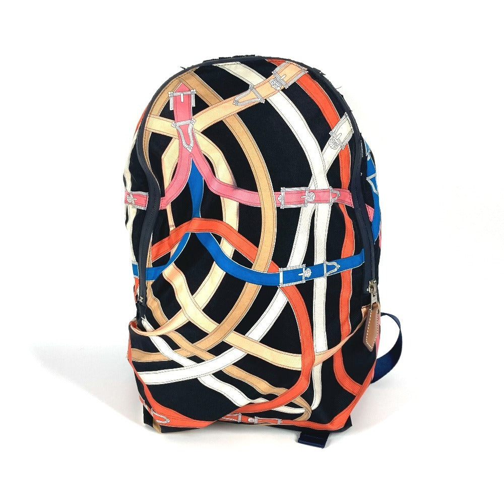 HERMES Backpack silk multicolor AirSilk Cavalcadur Backpack unisex(Unisex)