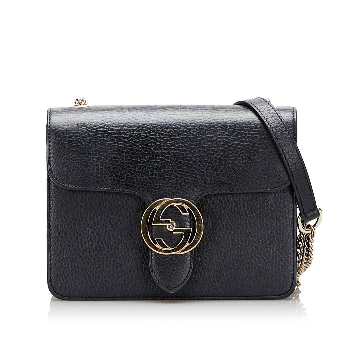 Gucci Interlocking G Leather Chain Crossbody Style 4
