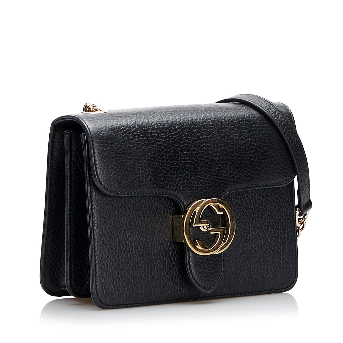 Gucci Interlocking G Leather Chain Crossbody Style 4