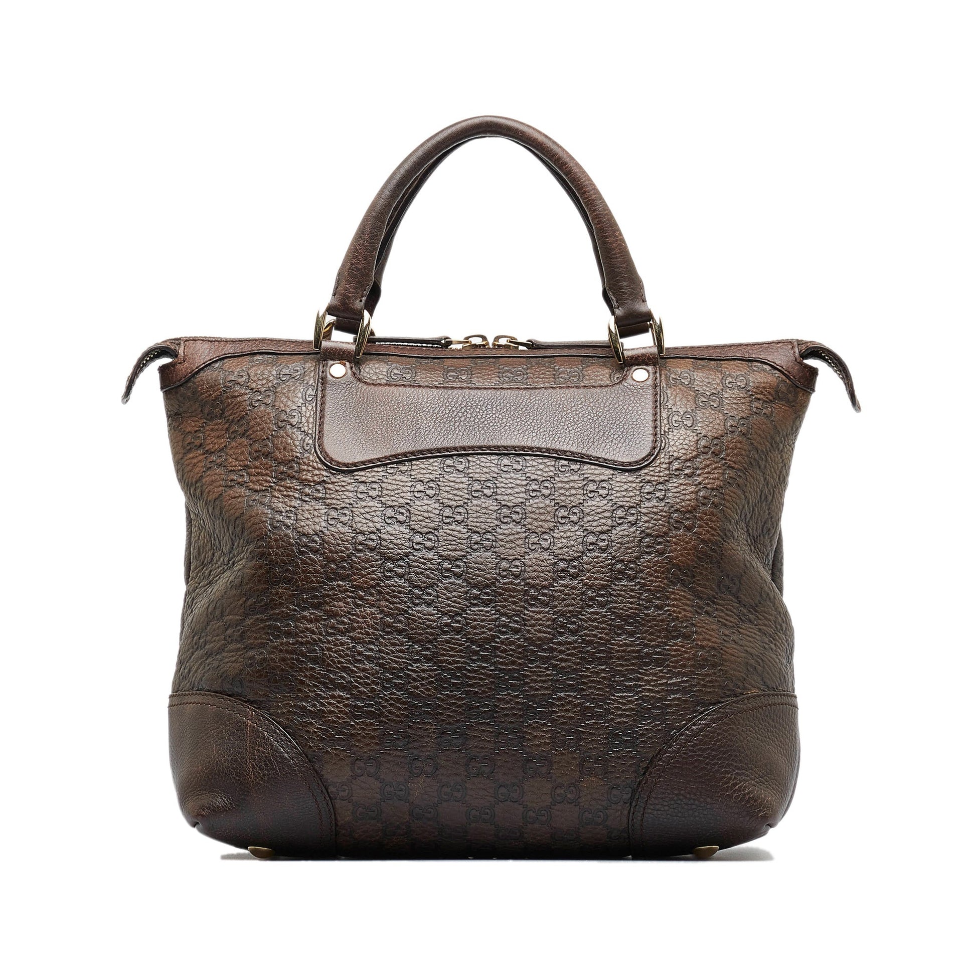 Gucci Guccissima Brown Leather Tote Style 3
