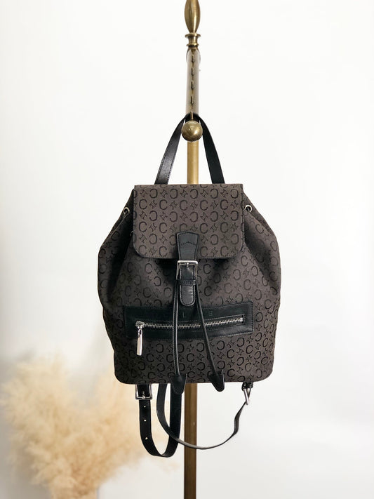CELINE Front Buckl Backpack Black u4kmmj