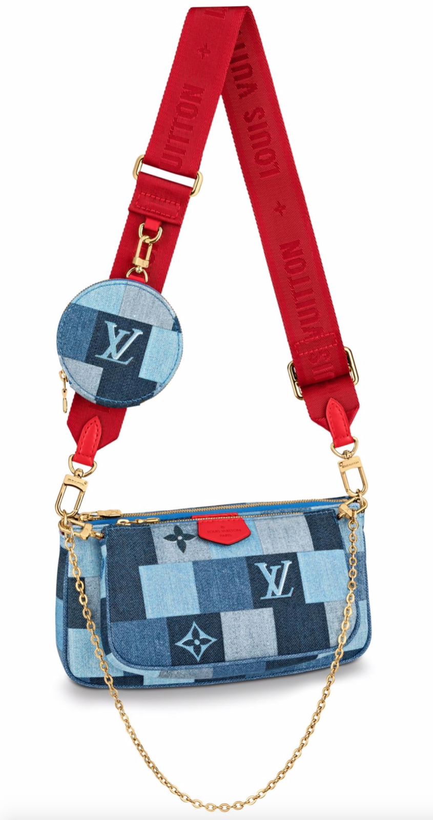 LOUIS VUITTON DAMIER MONOGRAM PATCHWORK MULTI POCHETTE Clutch