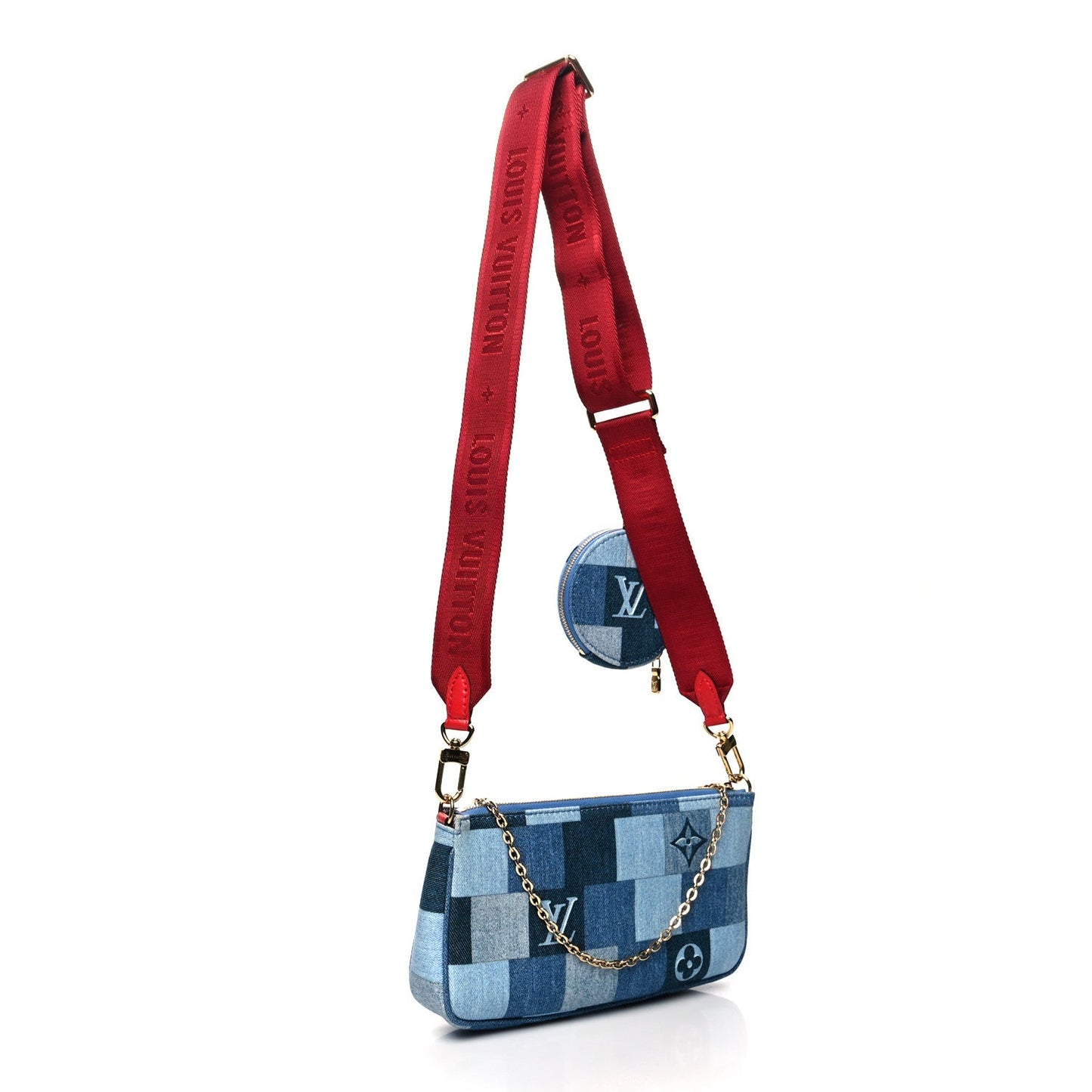 LOUIS VUITTON DAMIER MONOGRAM PATCHWORK MULTI POCHETTE Clutch