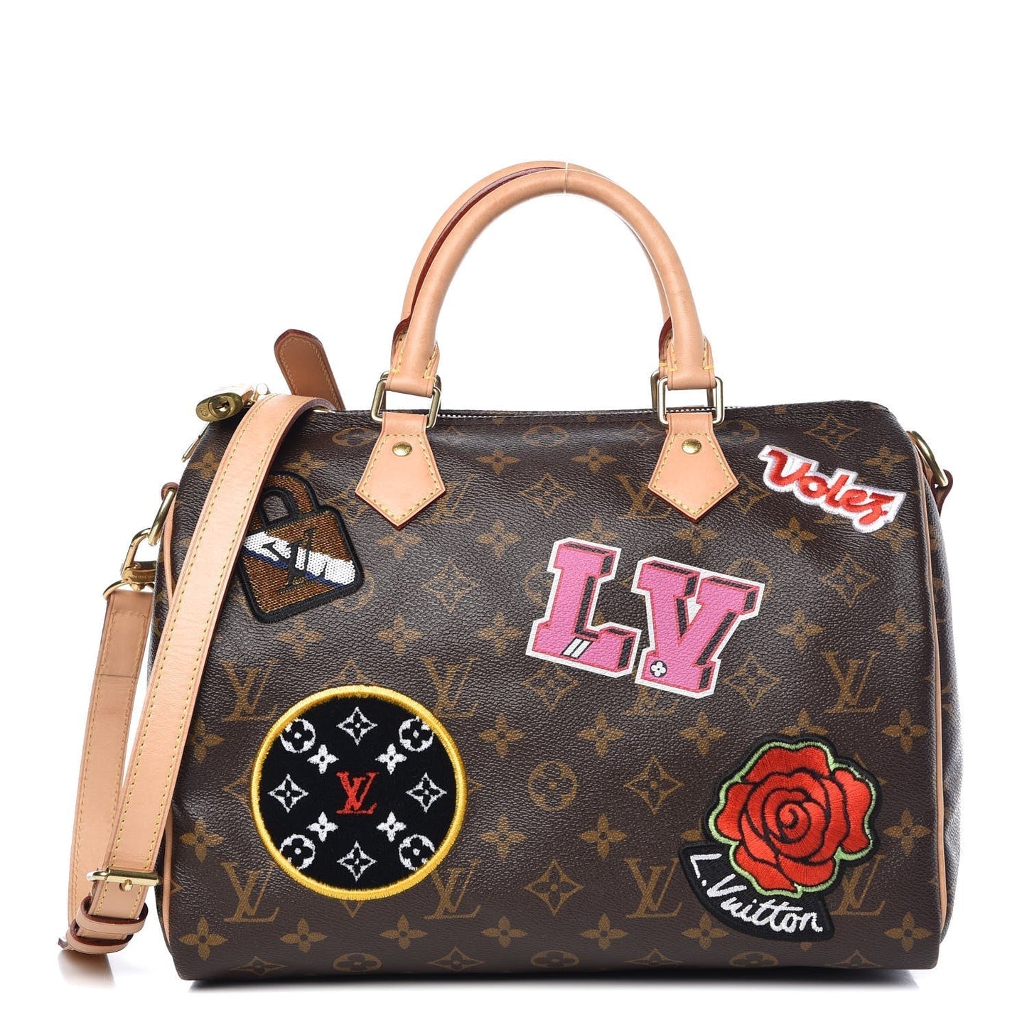 LOUIS VUITTON MONOGRAM PATCHES BANDOULIERE 30 BAG