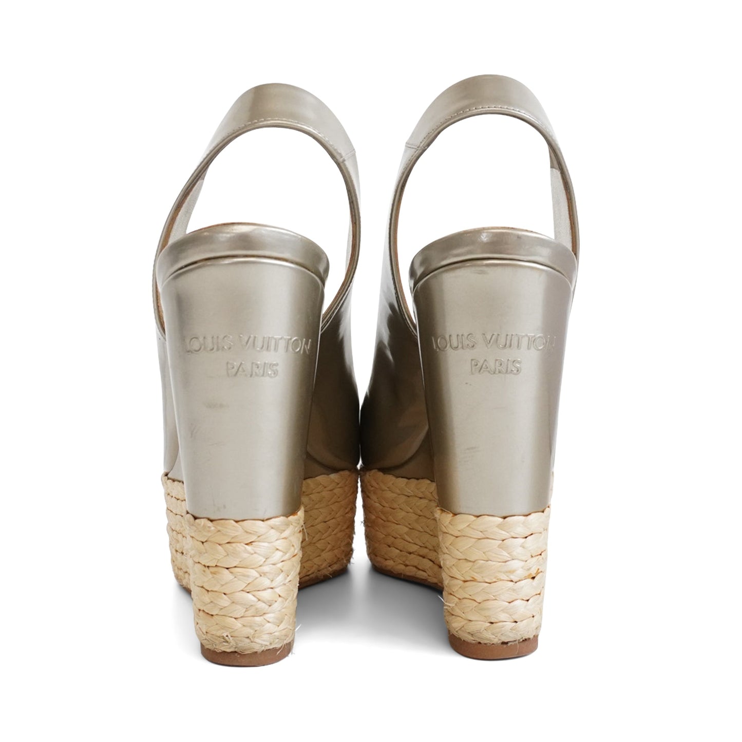 Louis Vuitton 'Lagoon' Espadrille Wedges - Women's 37