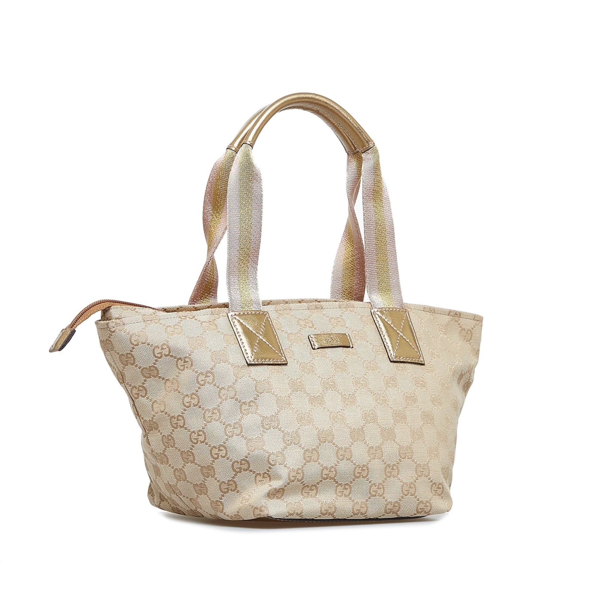 Gucci Leather Canvas Tote
