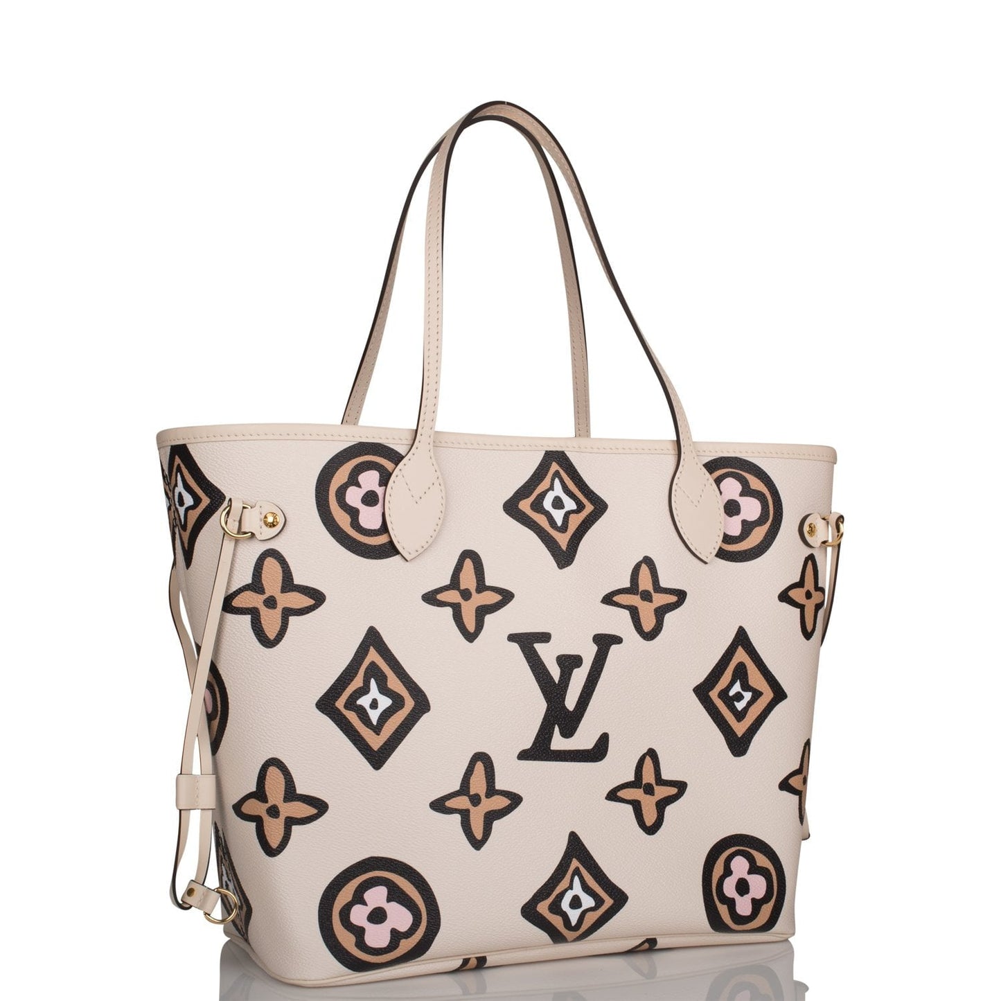 Louis Vuitton Cream Wild At Heart Giant Monogram Neverfull MM Tote