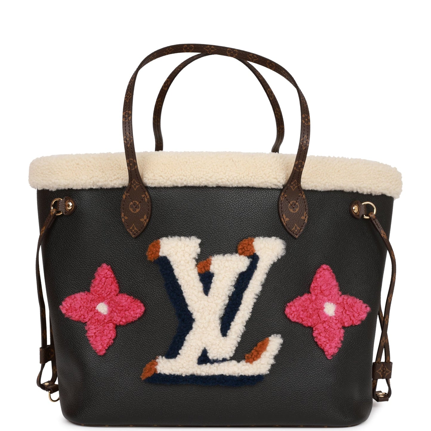 Louis Vuitton Teddy Monogram Shearling Neverfull MM Tote