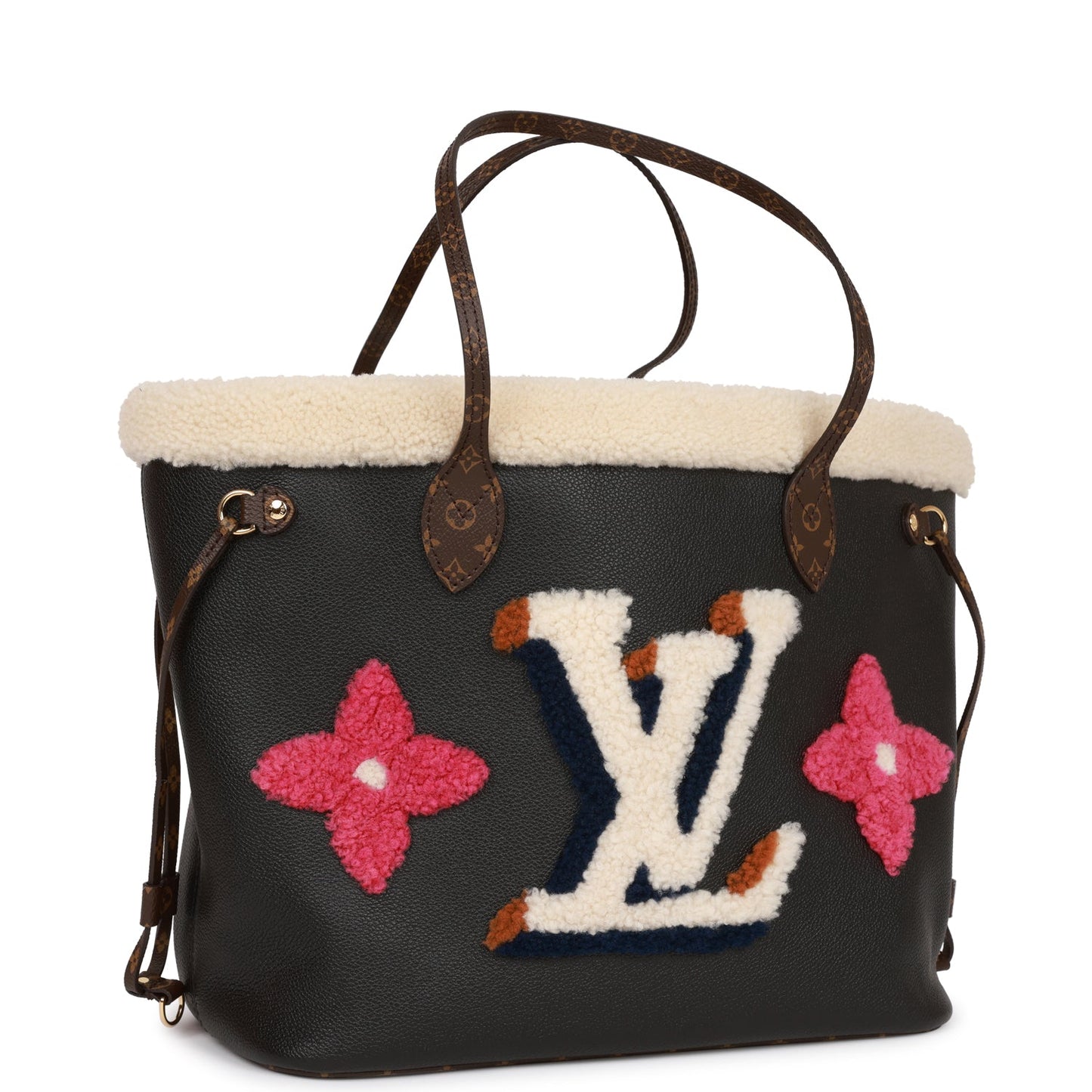Louis Vuitton Teddy Monogram Shearling Neverfull MM Tote