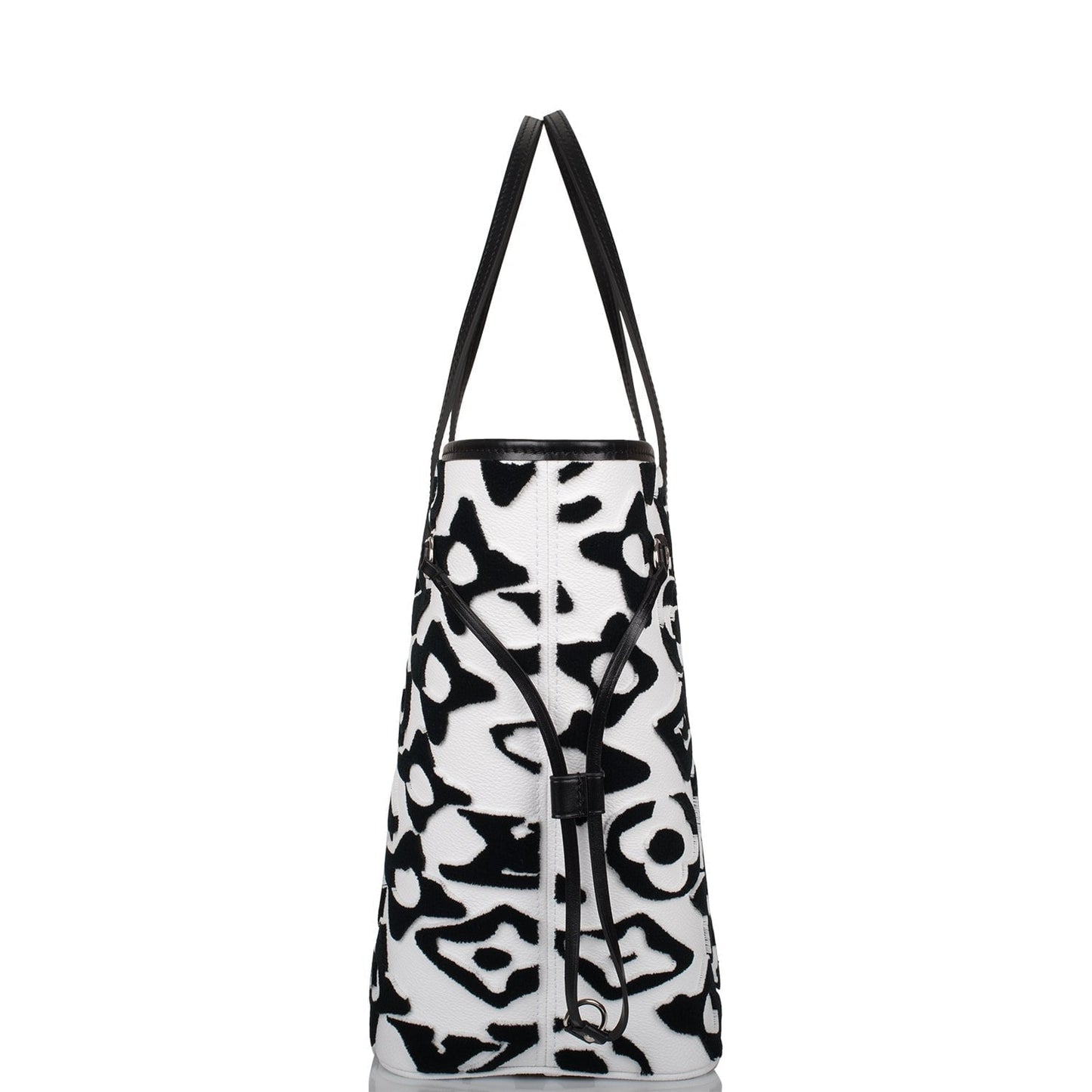 Louis Vuitton x UF Black and White Tufted Monogram Neverfull MM Tote