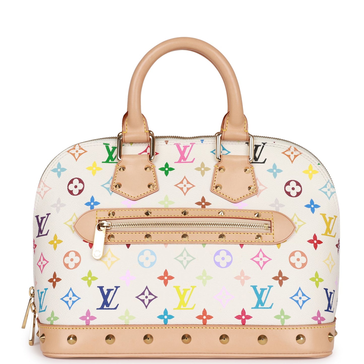 Louis Vuitton Monogram Multicolor White Alma PM Gold Hardware Handbag