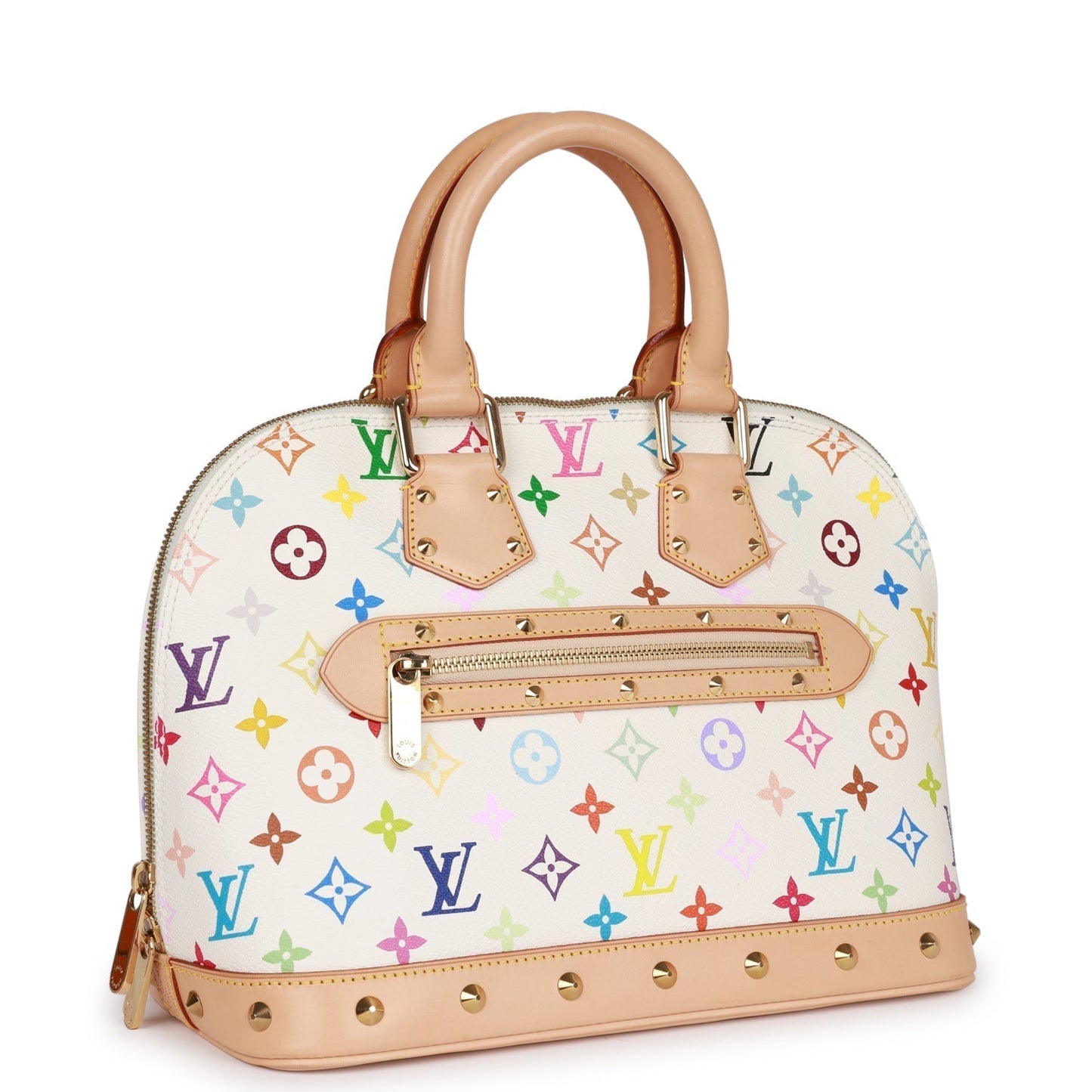 Louis Vuitton Monogram Multicolor White Alma PM Gold Hardware Handbag