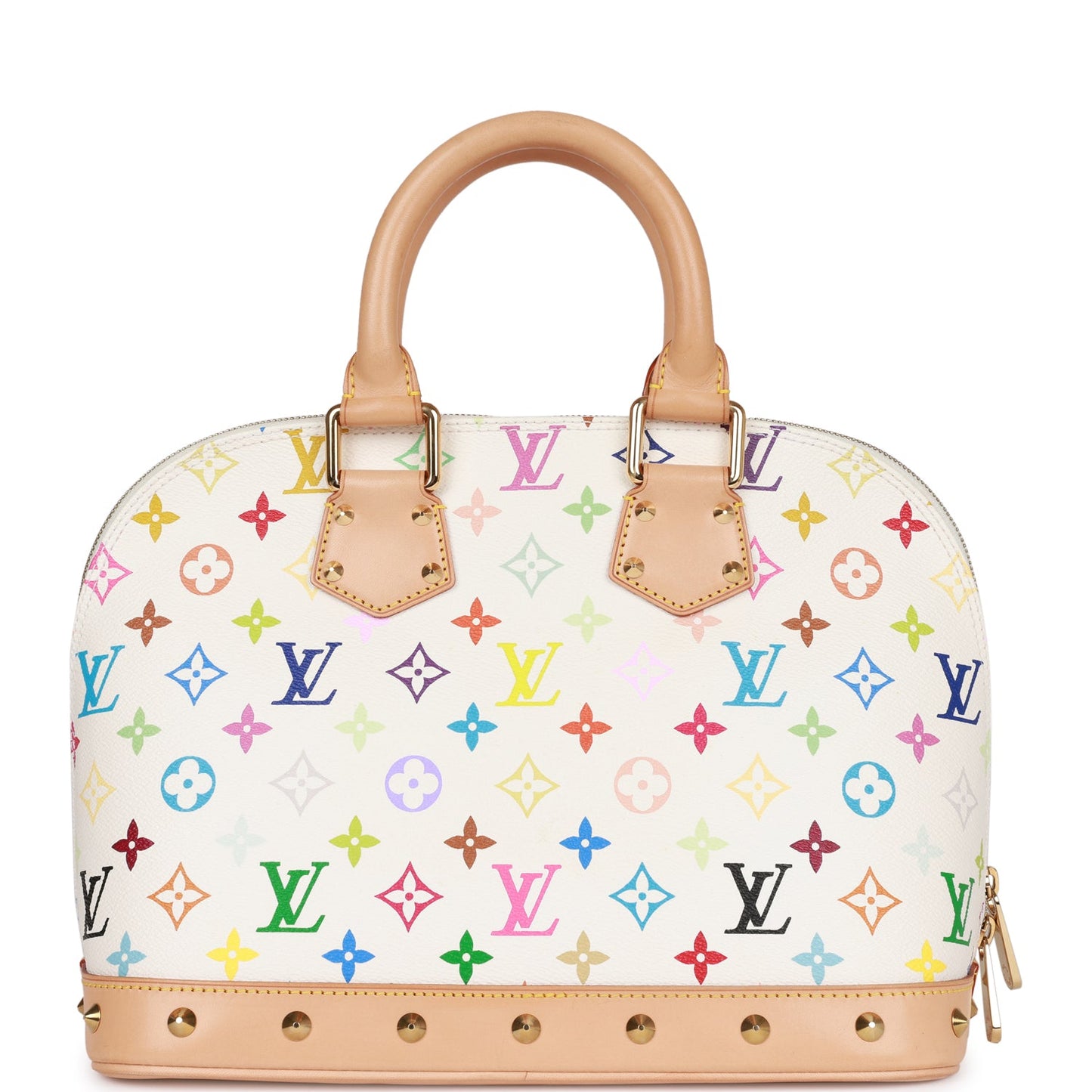 Louis Vuitton Monogram Multicolor White Alma PM Gold Hardware Handbag