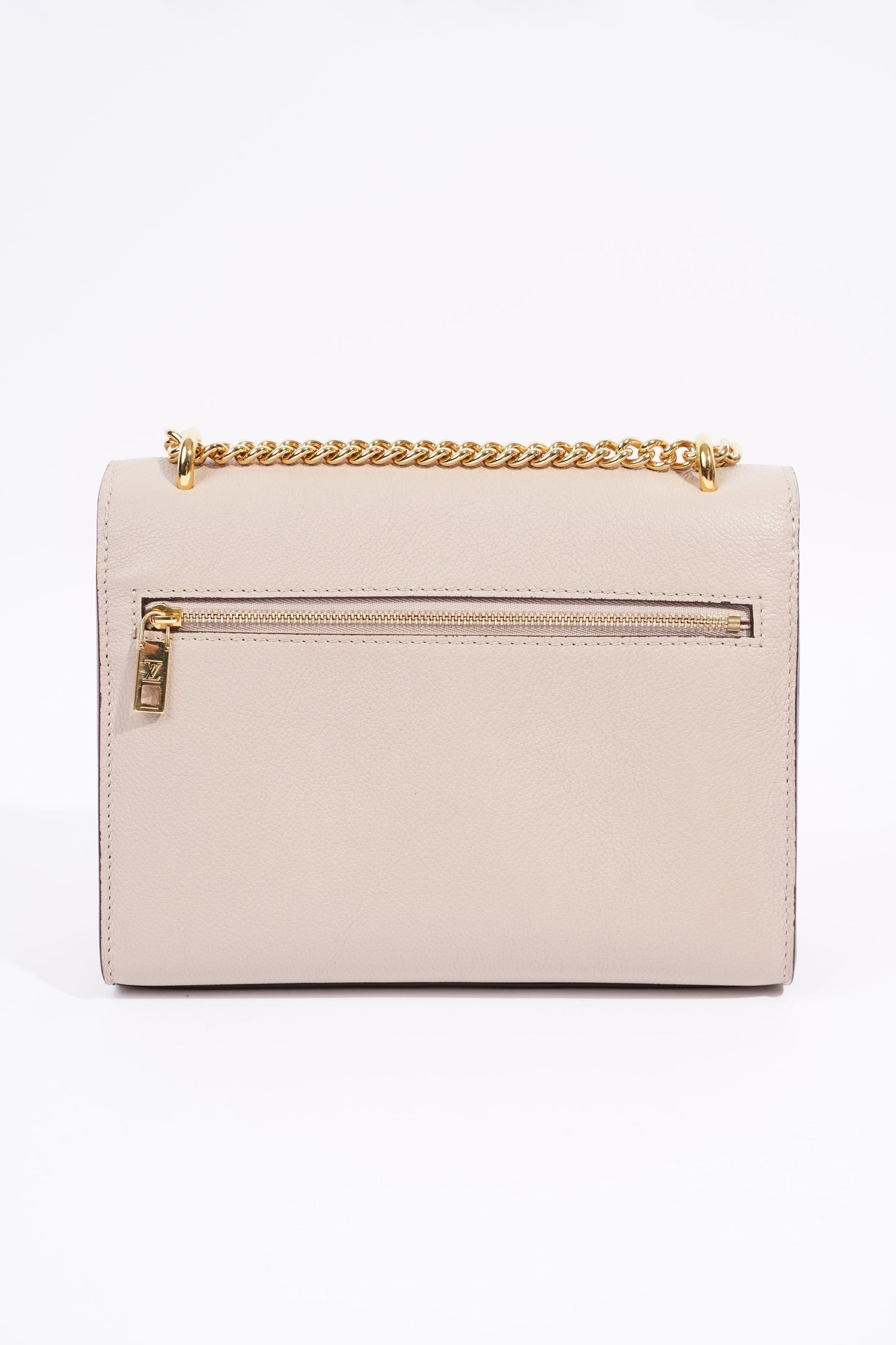 Louis Vuitton Mylockme Greige Beige Canvas One Size Handbag