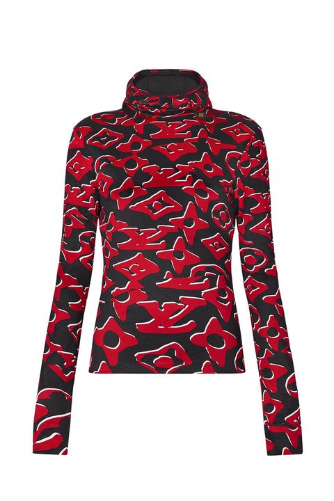 LOUIS VUITTON X URS FISCHER BLACK/RED HOODED TOP