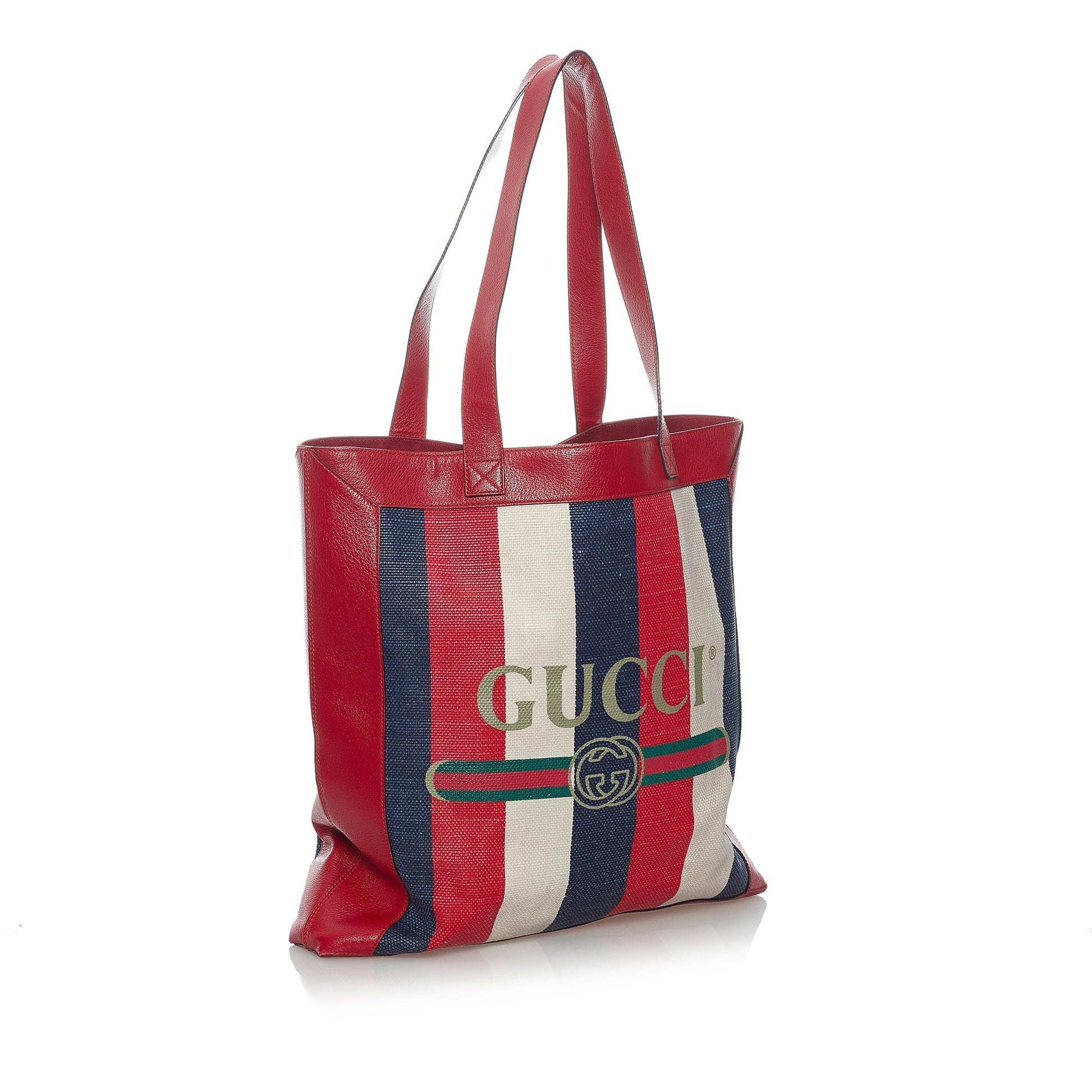 Gucci Sylvie Leather Canvas Tote