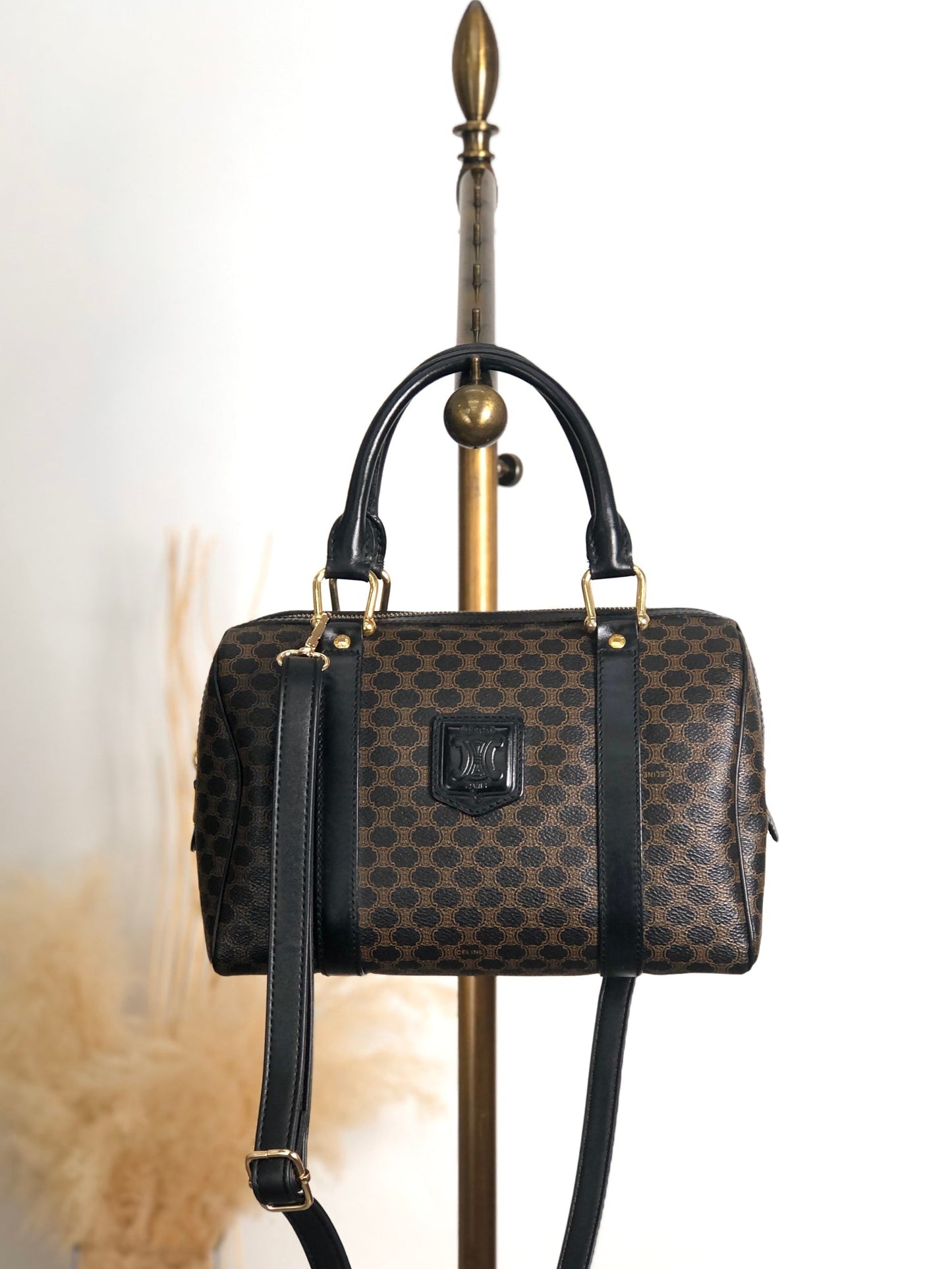 CELINE Two-way Small Boston bag Shoulder bag Black k7b5zs