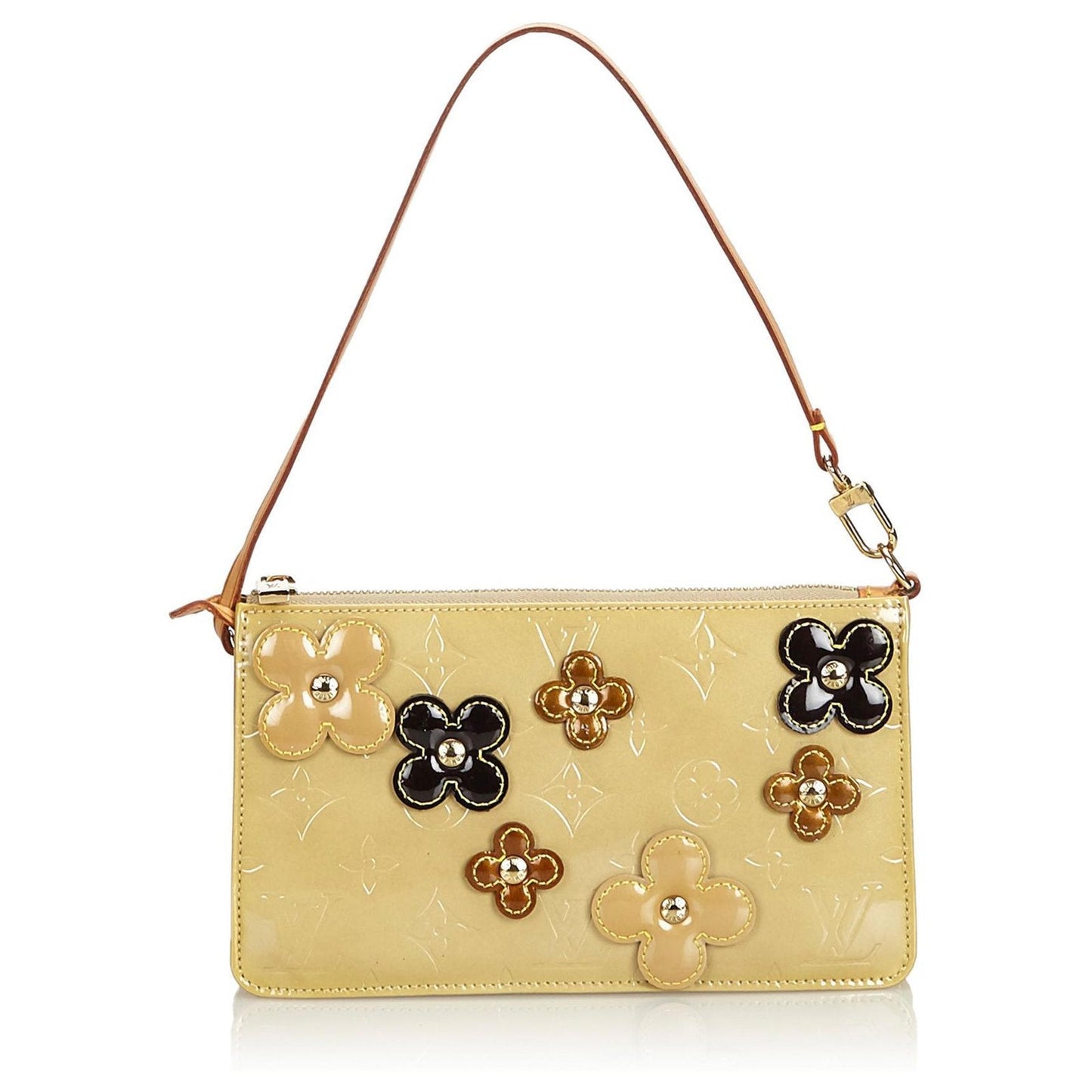 Louis Vuitton Vernis Flowers Pochette Clutch