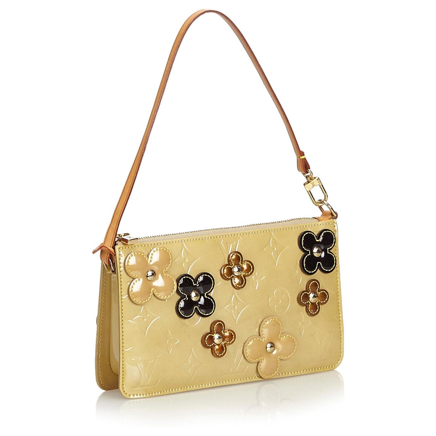 Louis Vuitton Vernis Flowers Pochette Clutch