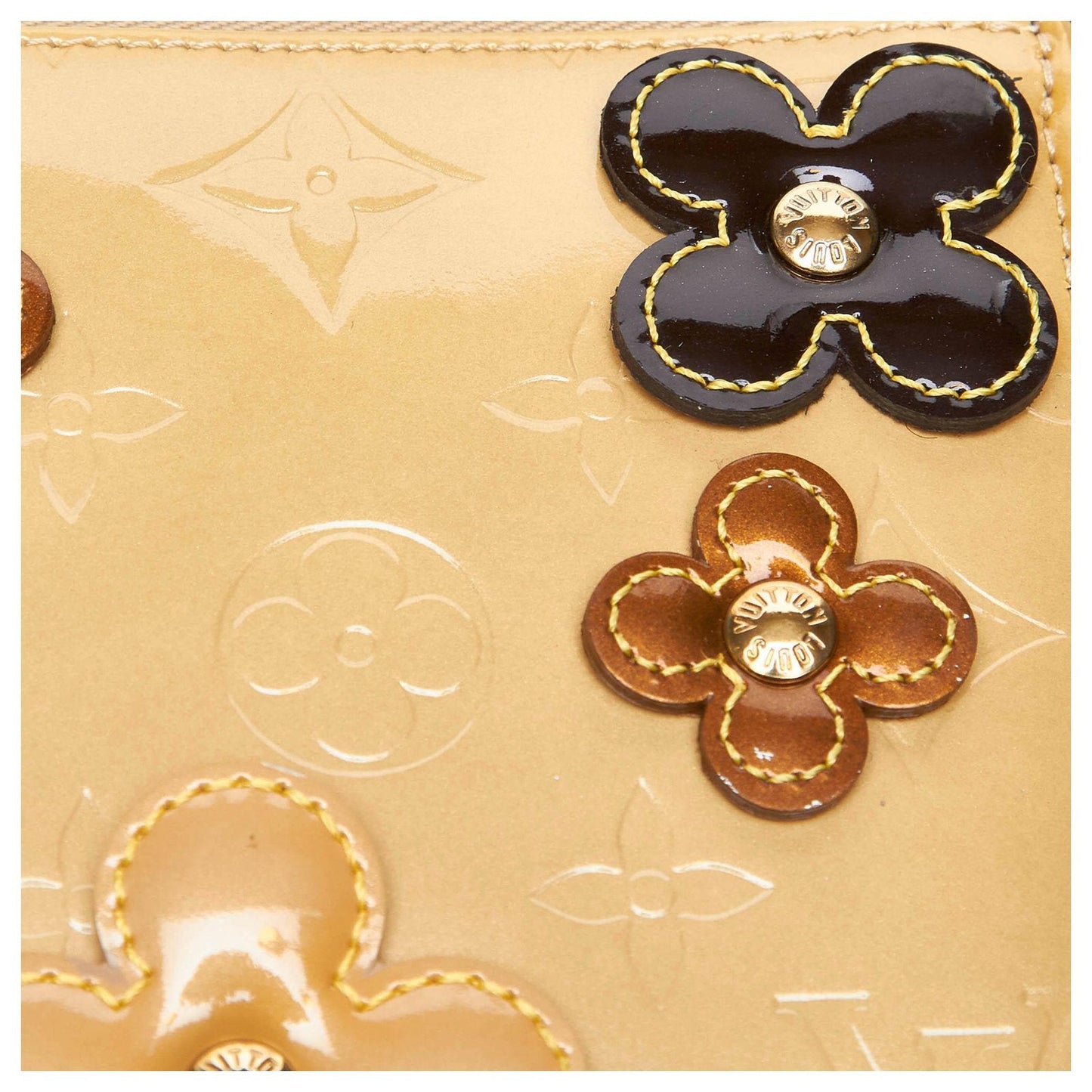 Louis Vuitton Vernis Flowers Pochette Clutch