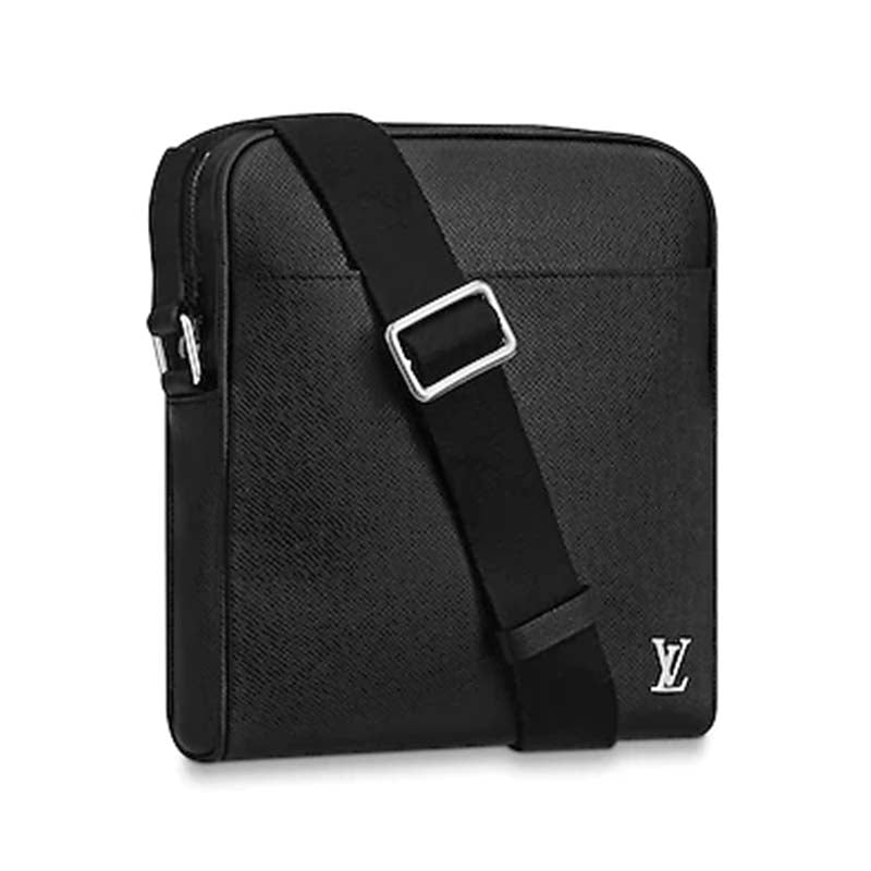 Louis Vuitton LV Men Alex Messenger BB Taiga Cowhide Leather Handbag
