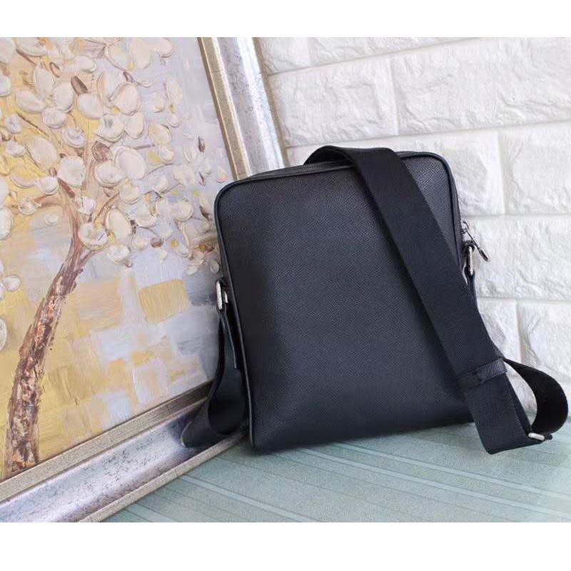 Louis Vuitton LV Men Alex Messenger BB Taiga Cowhide Leather Handbag
