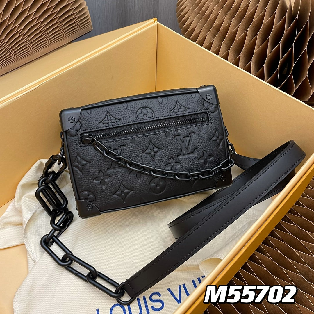 Louis Vuitton LV Men Mini Soft Trunk Bag Black Taurillon Cowhide Leather
