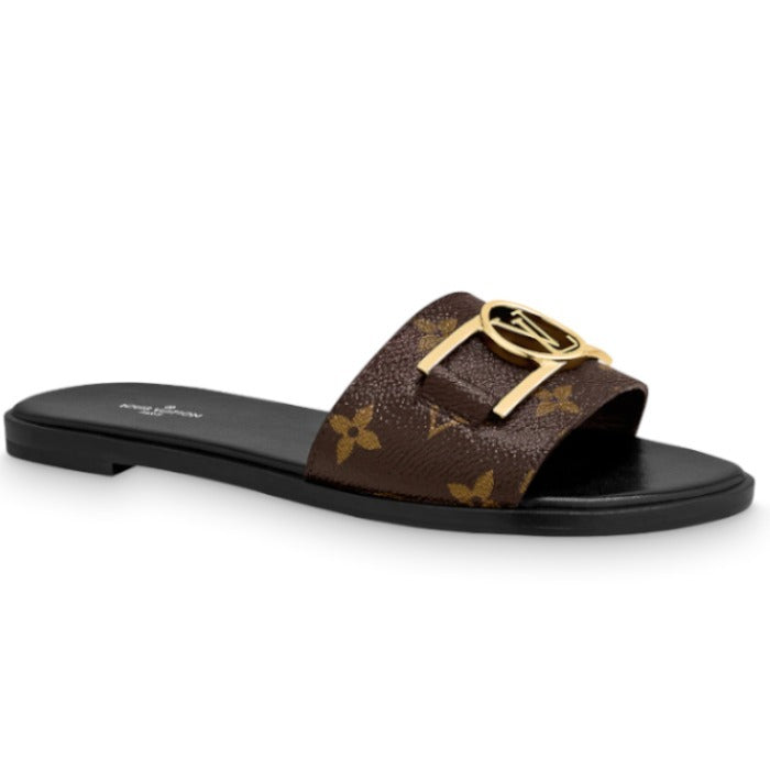 LOUIS VUITTON LV MONOGRAM LOCKIT MULES