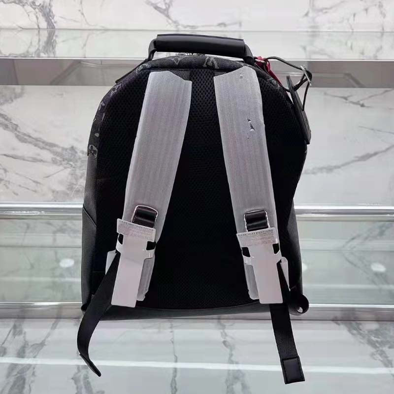 Louis Vuitton LV Unisex Backpack Multipocket Black Monogram Taurillon Cowhide Leather
