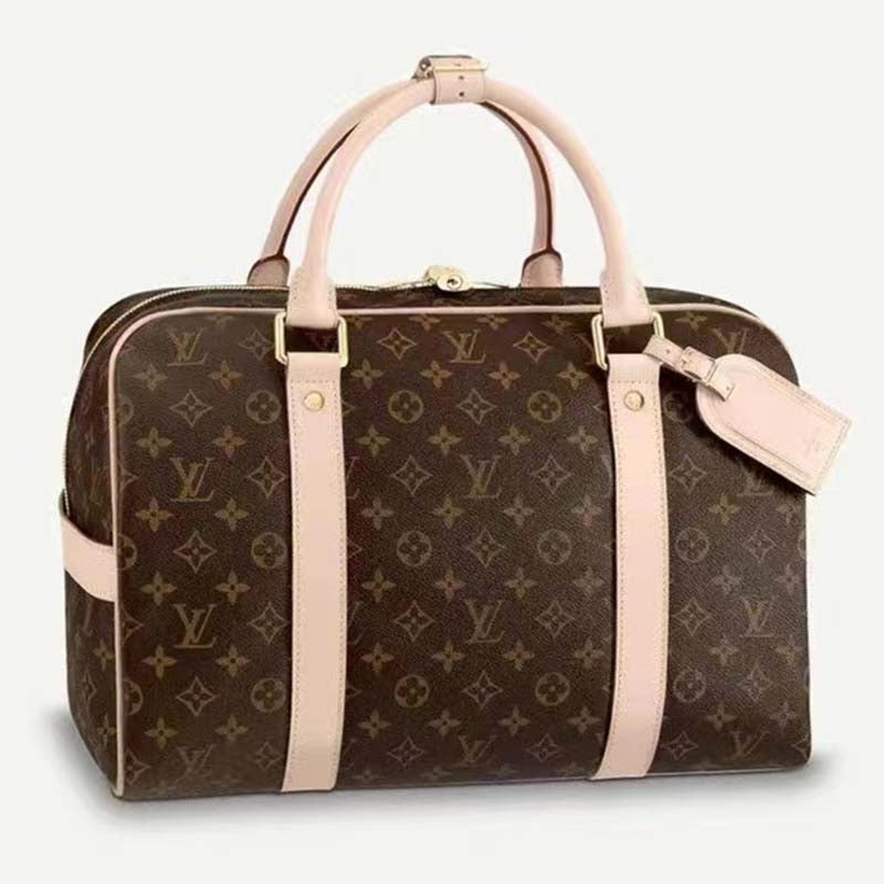 Louis Vuitton LV Unisex Carryall Coated Canvas VVN Shiny Golden Brass Handbag