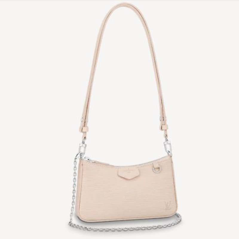 Louis Vuitton LV Women Easy Pouch On Strap Epi Embossed Supple Grained Cowhide Leather Clutch