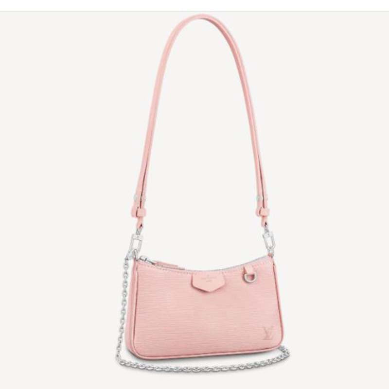 Louis Vuitton LV Women Easy Pouch On Strap Epi Embossed Supple Grained Cowhide Leather Clutch