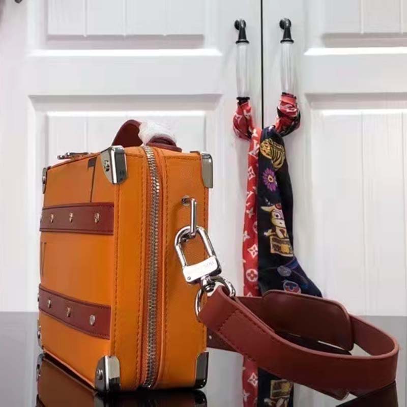 Louis Vuitton LV Unisex NBA Handle Soft Trunk No. 7 Saffron Cowhide Calf Handbag