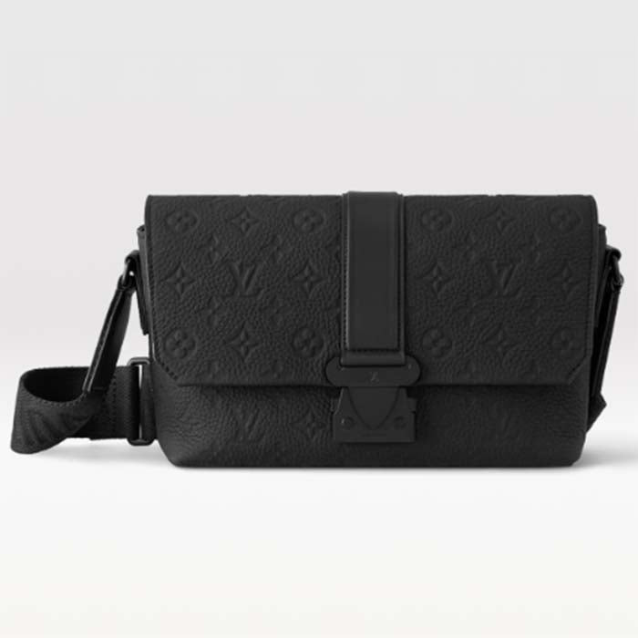 Louis Vuitton LV Unisex S-Cape Messenger Taurillon Monogram Embossed Cowhide Leather Handbag