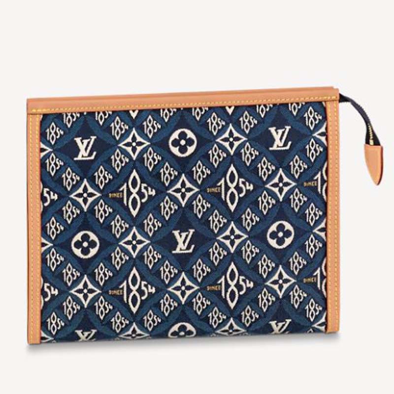 Louis Vuitton LV Unisex Since 1854 Toiletry Pouch 26 Monogram Flowers Canvas Clutch