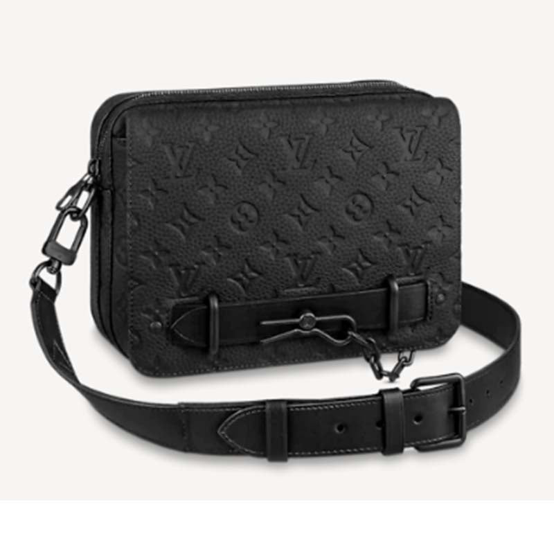 Louis Vuitton LV Unisex Steamer Messenger Monogram Cowhide Taurillon Leather Handbag