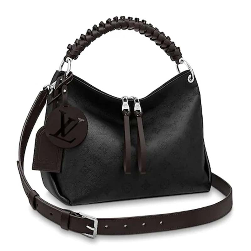 Louis Vuitton LV Women Beaubourg Hobo MM Mahina Calf Leather Shoulder Bag