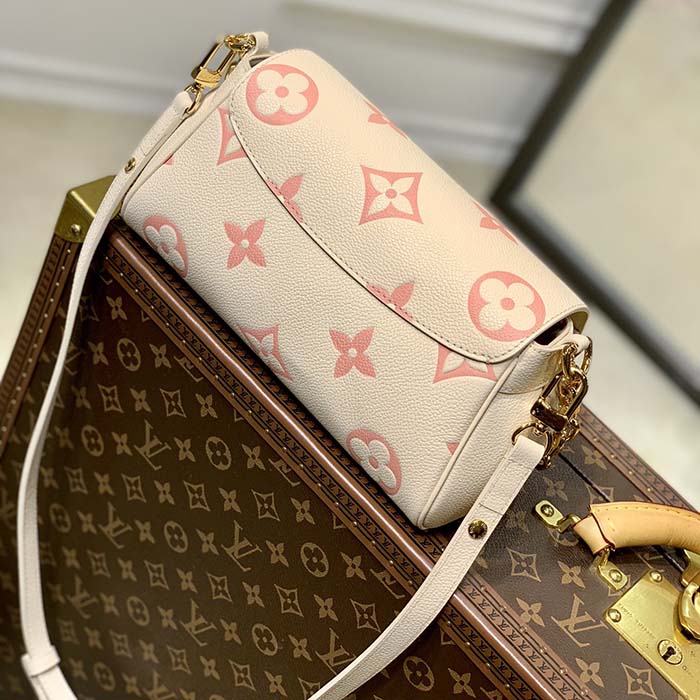 Louis Vuitton LV Women Favorite Handbag Pink Monogram Empreinte Embossed Supple Grained Cowhide